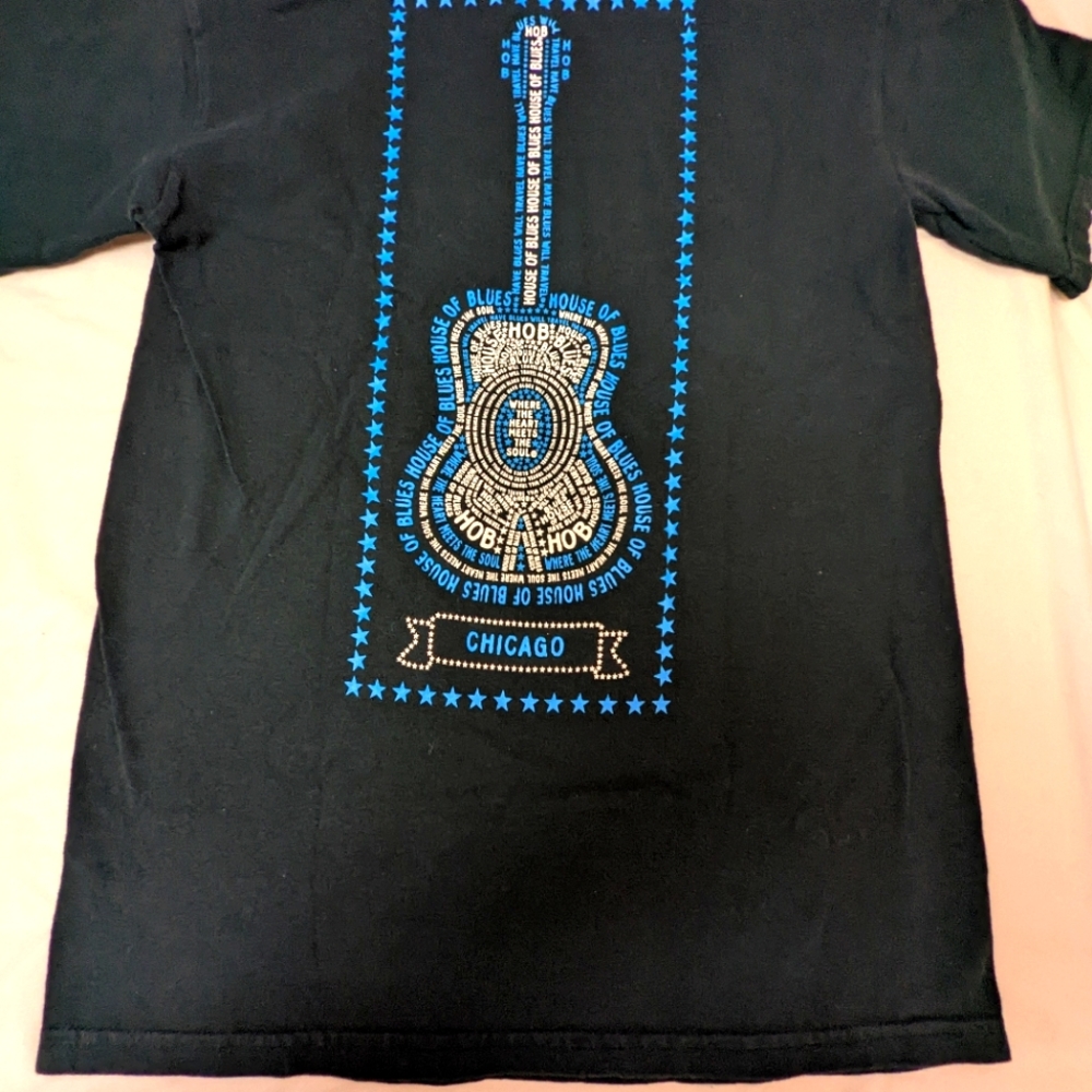 House of Blues Chicago Black Tee Small